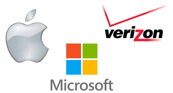 Apple, Microsoft, and Verizon